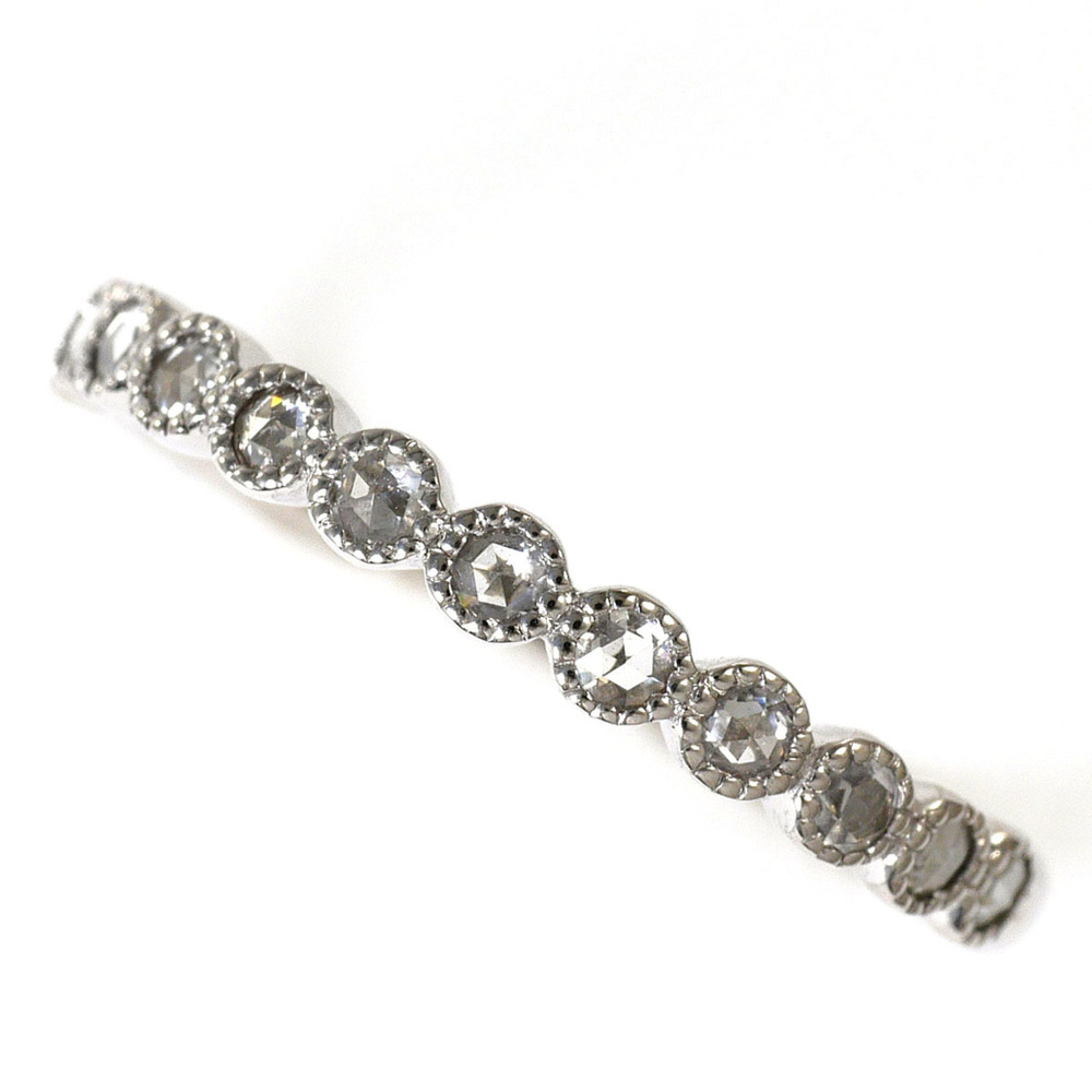 VINTAGE 18K (18-karat white gold) ring with a 0.16ct diamond